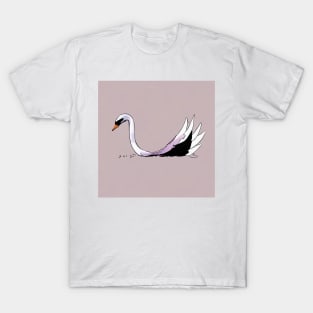 swan bird minimalistic T-Shirt